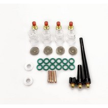 33pcs tig 용접 액세서리 가스 렌즈 키트 12# 유리 컵 스크린 메쉬 wp 9 20 25 시리즈 TIG 토치에 적합 1281026