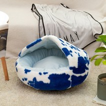 고양이 숨숨집 키튼박스 보온집 텐트 2021 winter long plush 집 126, 40x40cm, 반점 블루