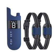 masbrill 800m electric dog training collar light ip7 방수 애완 동물 remote control with shock 진동 sound fun, 2마리를 위한 파란색, 우리 플러그