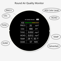 Tuya 와이파이 CO2 계량기 PM2.5 TVOC 온도 AQI 기. 공기 에어질 모니터. 센서, 한개옵션0