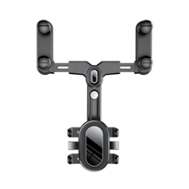 클리커스 백미러 룸미러 360도 회전 거치대, 1개, 블랙