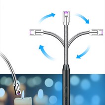 360도 회전 USB충전 플라즈마 토치라이터 점화기, 6 레드