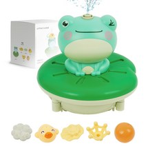 [상상아띠목욕놀이스티커] 리틀클라우드 빙글빙글 개구리 목욕장난감