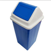 다모아 파란 휴지통 학교 사각쓰레기통 분리수거함 스윙식 파란색 50리터, 휴지통8호(종량75L용)