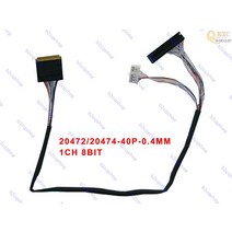 케이블 I-PEX20474-40P 20472 0.4mm 피치 1ch 8bit LVDS LP101WH4-SLP1 SLP2, [01] 25cm, 01 25cm