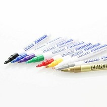 문화 세필 페인트마카 1타/12자루 3mm_유리.철재.고무, 파랑