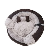 Hoopet 개 침대 겨울 따뜻한 애완 동물 온수 매트 작은 강아지 개집 고양이 침낭 둥지 동굴, [01] GRAY, [01] S-50x50x20cm