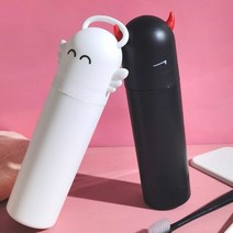 천사와 악마 멀티 케이스/다용도 케이스/문구용품 양치도구 수저 화장소품 모두 OK, 디자인:블랙데빌