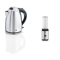독일 수입 WMF Stelio 주전자 1.7 l 2400 W 조명 수위 표시기 석회수 필터 크로마간 매트, 주전자 + 미니 믹서기