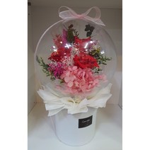프리저브드 풍선볼 대 지름 20cm 높이 약 25-28cm 용산꽃집 로즈플로라, 레드장미
