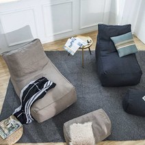 구름소파 1인용 낮잠 소파 스툴 수면 소파 클리너 화이트, (PU 가죽) 라이트 핑크 + 스툴포함