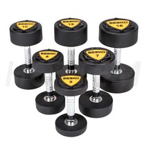 베스코 TPU 우레탄 아령 덤벨 홈트 세트 냄새없는 고무아령 헬스장 아령 2kg - 50kg, 20kg x 1개[낱개]