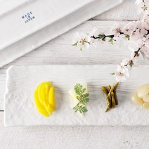 미노 사각접시 모음 일본 그릇 식기 접시 생선접시 초밥접시 직사각접시 긴사각접시 도자기그릇 도자기접시, 미노웨이브긴사각접시[화이트]