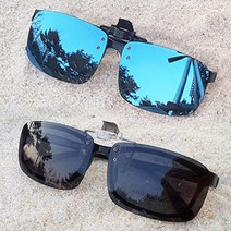 썬가드광학 클립형 선글라스 수퍼편광, 블루미러 스모크(대)