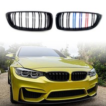 BMW F32 4시리즈 그릴 두줄 M퍼포먼스 타입 올블랙 3색 포인트 그릴튜닝 00162, 1번 4시리즈 2줄 올블랙