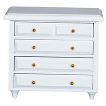 GHSHOP 1/12 Dollhouse 가구 거실 인형 집 장식, 9.7x4.2x8.7cm, 나무, 화이트