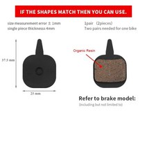 MTB 유기농 수지 자전거 유압 브레이크 패드 1 쌍 (2 개) 액세서리 Shimano XT M445 355 SRAM Avid Hayes Magura, 827