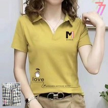 77우먼스 여성 디스반팔티셔츠 5컬러 봄 여름 카라반팔티 카라티 캐주얼 코디 데일리룩 데이트룩 디스 반팔 티셔츠