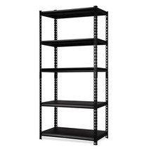 PACHIRA E-Commerce 182.9cm(72인치) 차고 선반 유닛 주방 식료품 저장실 차고용 5단 튼튼한 조절 가능한 보관 랙 금속 선반 너비 80cm(31.5인치