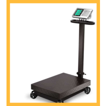 이동식 전자 저울 접이식 바퀴 플랫폼 계량 정밀 전자, 600kg  계량 헤드 회전 가능