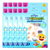 핑크퐁 아기상어 365입체마스크(초소형/영유아용) 5매입-지퍼백 위생적인보관, 5매입, 10봉