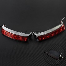 할리데이비슨악세사리 할리데이비슨악세사리지갑체인 오토바이 리어 새들백 수하물 테일 라이트 턴 램프 렌즈 커버 할리 투어링 로드 킹 flhr 2014-2021 2022 ultra, 후미등