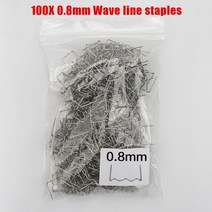 알루미늄 용접기 전문 핫 스테이플러 플라스틱 수리 시스템 용접 범퍼 페어링 자동 바디, 0.8mm 평면 100pcs