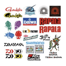 낚시통 낚시스티커 18종, 혼합색상, 5개