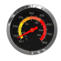 스테인레스 스틸 바베큐 바베큐 그릴 온도계 온도 게이지 10-400 ℃, 검은색
