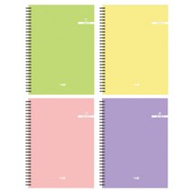 인페이퍼 두꺼운 유선 스프링노트 1권 120매 이상 혼합색상 1세트, peach