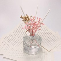 100ml 원형 디퓨저 만들기 세트 ( DIY SET ), 화이트 안개꽃 ( 얇은 ), 우드세이지&씨솔트