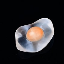 마음챙김 차크라 파워스톤 치유 명상 천연 화이트 오렌지 셀레나이트 석고 조각 계란 크리스탈 광석 장식 입상 공예 DIY 선물 1PC, Egg