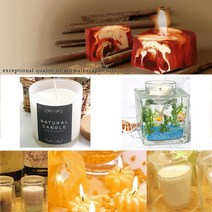 허브인 소이캔들 만들기 젤 캔들재료 DIY, 코르크캡 원형250