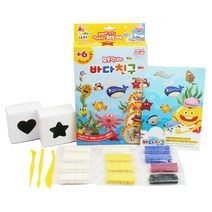 쪼물락비누 천연비누 비누클레이 DIY 만들기 세트 위생 손씻기 교육 비누 패키지, 바다친구 비누 만들기 패키지