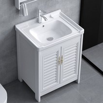 건식 세면대 하부장 손 세정대 양치대 상가 화장실, 43cm 캐비닛 세트+거울