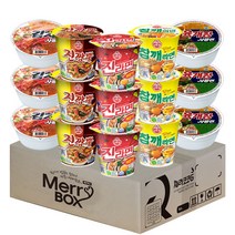 [메리박스] 소컵라면세트 15개(진라면매운맛3+진짬뽕3+참깨라면3+육개장사발면3+김치사발면3), 1세트