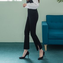 클로니아 펑키 옆트임 쉬크 블랙 밑단 컷팅 부츠컷진 EU6W41