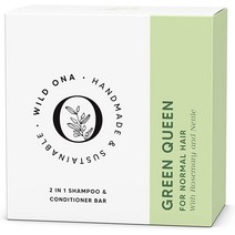 GREEN QUEEN 고체 샴푸 바 90g-100 없음 비누 - 파생 - 일반 헤어 없음 -SLS 없습니다 - 팜 오일 FREE - 아니 소금 - 가능한 헤어 케어 - 쐐기풀 로즈