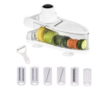 로즈로드 다용도 채칼 + 강판 6종 세트 고급 흡착형, 화이트, 1세트