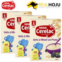 세레락 앙팡 이유식 시리얼 오트 위트 푸룬 200g 3개, 오트 푸룬
