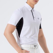 기능성 필드룩 남자 골프 통풍 메쉬 카라 반팔티 티셔츠 남성상의