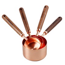 더 홈즈 우드스틱 로즈골드 계량컵 4P세트, 1개