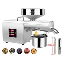 오일 압착 기름 추출기 rg-309 온도 제어 패널이 있는 가정용 프레스 304 스테인레스 스틸 참깨 아마씨 코코넛 고기 자동 스마트 프레스, 110v(rg309), 우리를