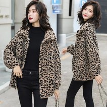 [Myshe]양털 점퍼 뽀글이 호피무늬 자켓 여성 Myshe qxz1116YCgm2