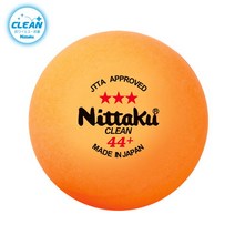닛타쿠 3스타 라지볼 클린 (3개입) 시니어 탁구공, 단품