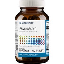 메타제닉스 철분이 함유되지 않은 Metagenics PhytoMulti - 다차원적 건강 지원을 위한 파이토뉴트리언트 비타민 미네랄이 함유된 데일리 종합비타민 보충제 120 타블, 60 카운트(1팩)