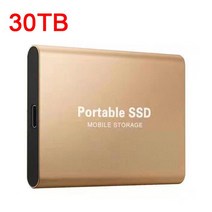 고속 M.2 SSD 500GB 1TB 2TB 4TB 휴대용 8TB 외장 솔리드 스테이트 -C USB3.1 노트북 PS4 용 모바일 하드 드라이브, [33] 30TB Gold