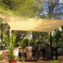 패브릭 썬쉐이드 삼각 차광막 옥상 정원 펜션 수영장 천막 그늘막 가림막, 패브릭썬쉐이드, 삼각3.6M 베이지