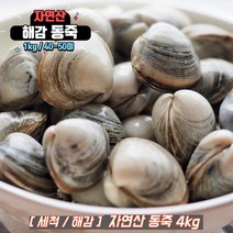 자연산 해감 동죽 동죽조개 물총조개 조개탕, 4kg