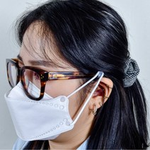 안경 귀아픔 해결 안경 고정 편리한 마스크걸이 안경귀고무 [안경애] 1P value, 블랙, 1개